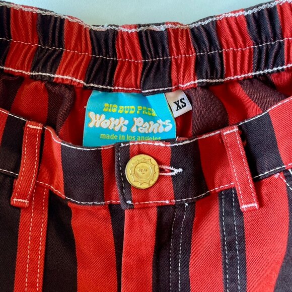 Big Bud Press - Red & Black Striped Work Pants - XS - Picture 5 of 5